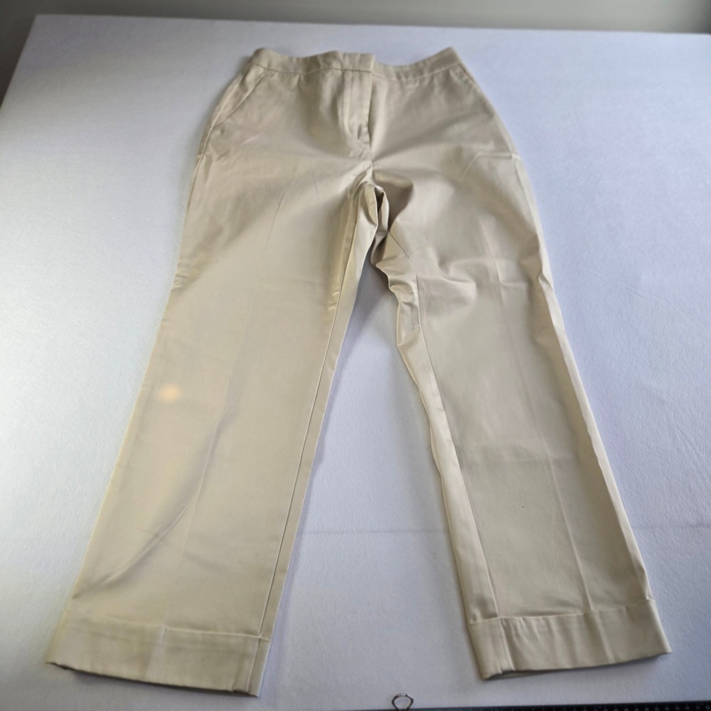 Ann Taylor Factory Ankle Pants Womens 6 Beige High Slim Leg NWT(B10)
